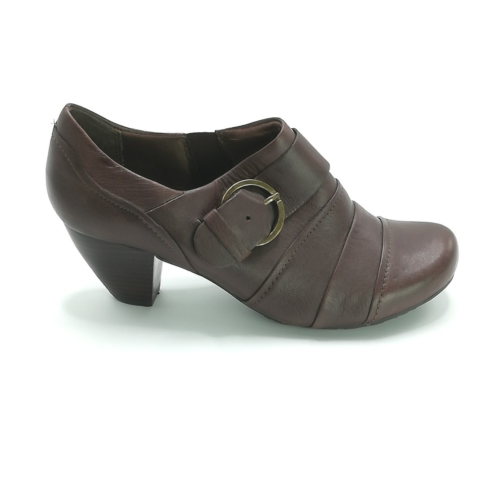 Bare Traps Shoes Womens Shootie Bootie Tasha Brown Leather Heeled Side Buckle‎ 8